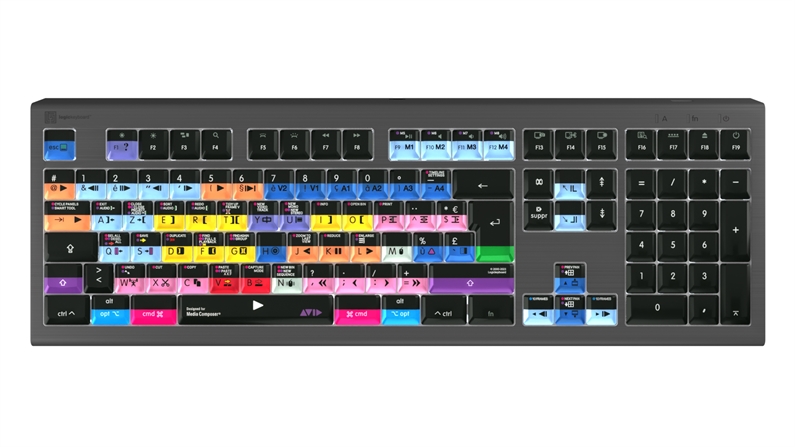 Avid Media Composer \'Pro\' layout<br>ASTRA2 Backlit Keyboard - Mac<br>FR French