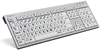 XLPrint PC Slim Line Black on White Keyboard