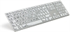 XL Print - Grey on White Apple Advance Line Keyboard
