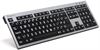 XLPrint PC Slim Line White on Black Keyboard