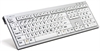 LargePrint Black/White Slim Line PC Keyboard