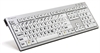 XLPrint PC Slim Line Black on White Keyboard