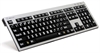 XLPrint PC Slim Line White on Black Keyboard